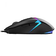 MOUSE A4tech, gaming, cu fir, USB, optic, 3200 dpi, butoane/scroll 8/1, iluminare, butoane programabile, negru,  Q50  (include TV 0.15 lei)