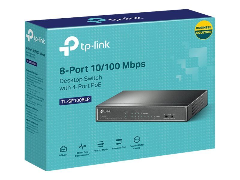 Switch TP-Link TL-SF1008LP, 8 porturi 10 / 100 Mbps