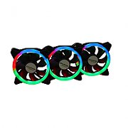 Ventilator Floston ,120 x 120 x 25 mm ,1200-1725 RPM ,Negru ,RGB