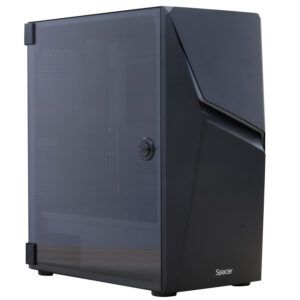 CARCASA  SPACER - gaming, Middle Tower, ATX,  THUNDER , fara sursa, usa sticla securizata (balama), USB 2.0 x 2, USB 3.0 x 1, Jack 3.5mm x 2, mesh ,  SPGC-THUNDER