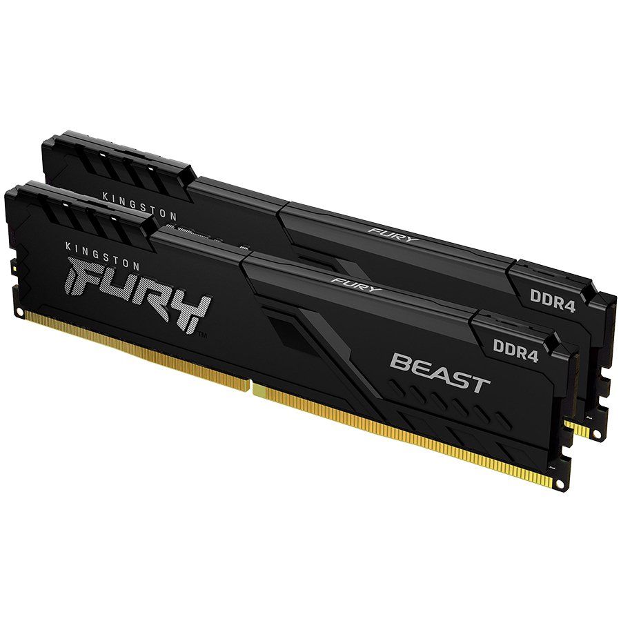 Memorie Kingston FURY Beast 32 GB DDR4 3200 MHz CL16, kit 2 x 16 GB, XMP 2.0, Negru