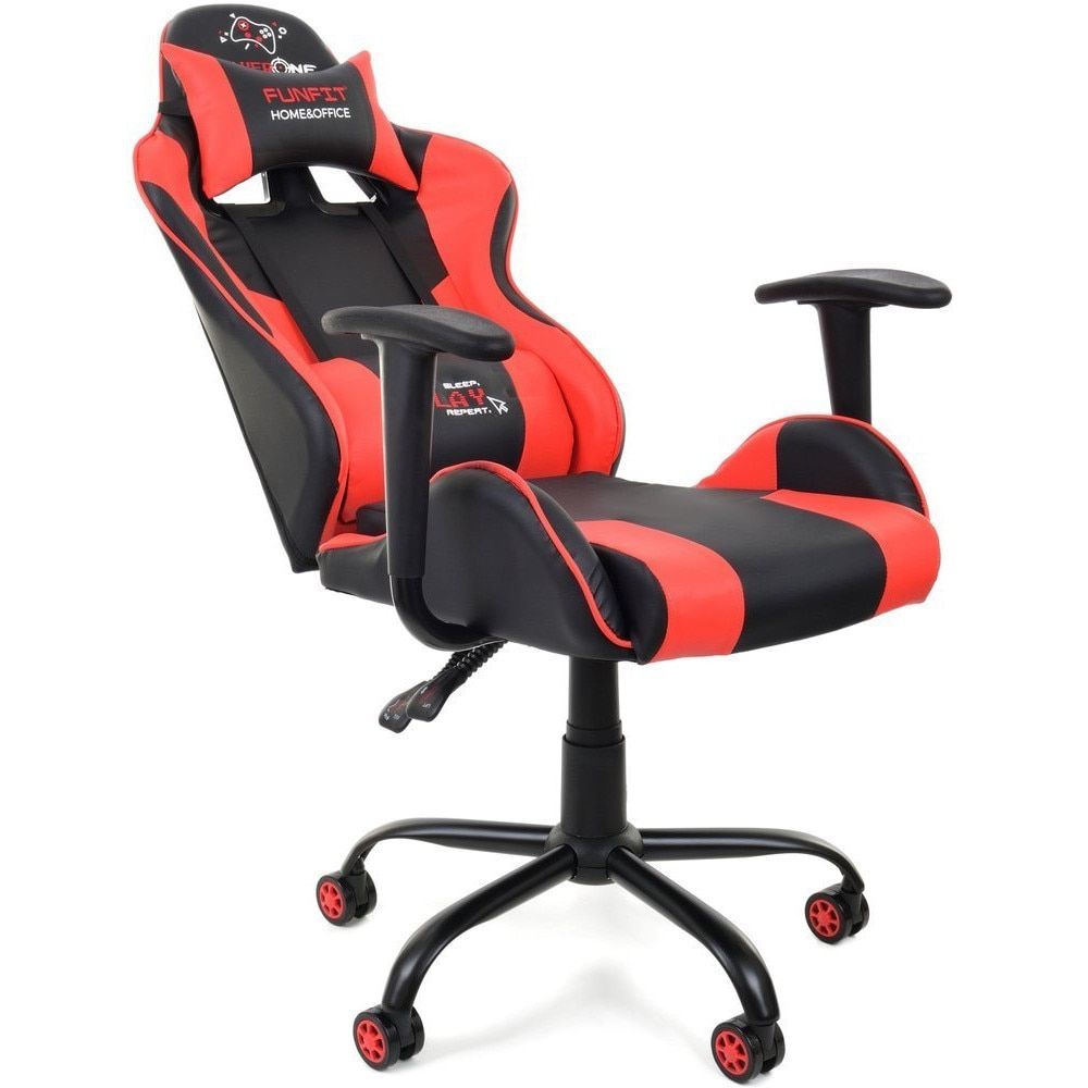 SCAUN GAMING SPACER imitatie piele &amp material textil, black &amp orange, greutate max. 120kg, dimensiuni 59*70*106~114cm  SPCH-CHAMP-RNG /45505851