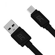 Cablu date Green Cell  USB A - USB C, 25 cm, negru