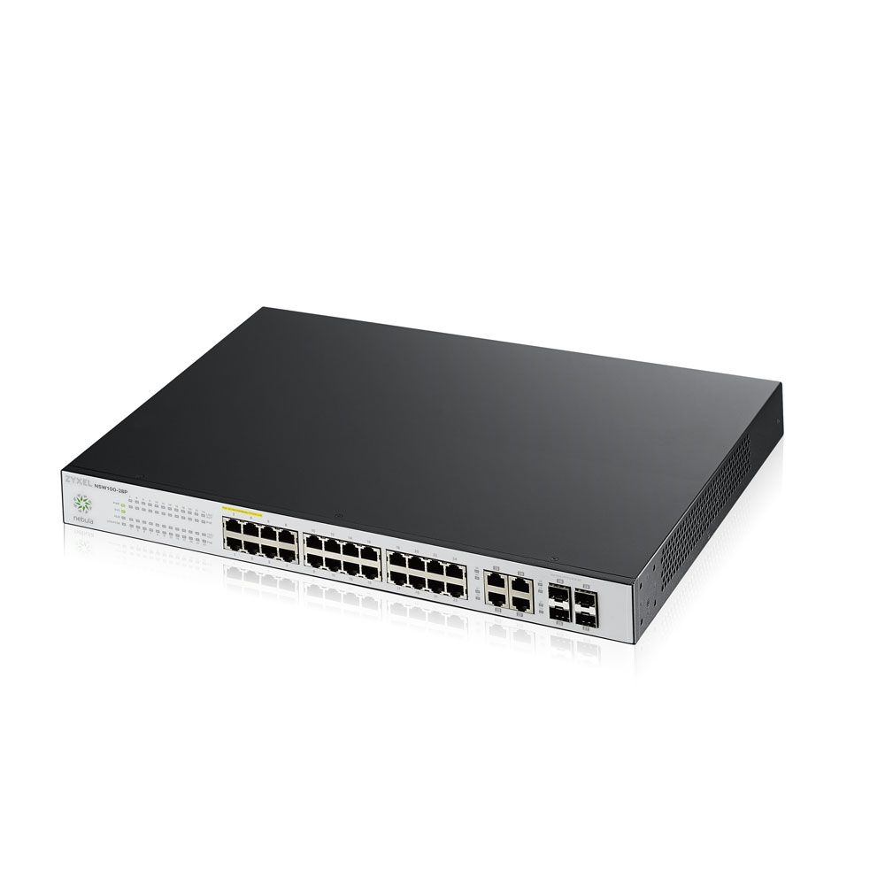 Switch Zyxel GS1900-24EP-EU0101F, 24 porturi 10 / 100 / 1000 MBs