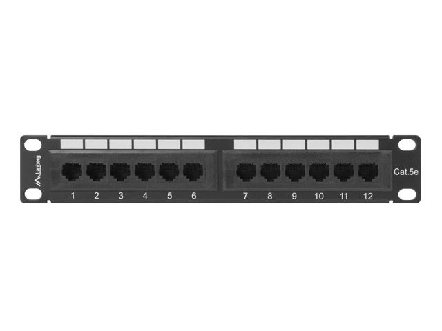 LANBERG PATCH PANEL 10  (12 PORT, 1U, CAT.5E UTP)
