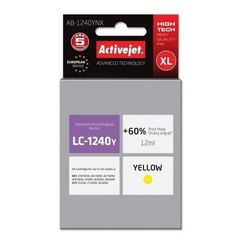 Cartus cerneala Activejet AB-1240YNX ,Galben ,12 ml (compatibil cu Brother AB-1240YNX)