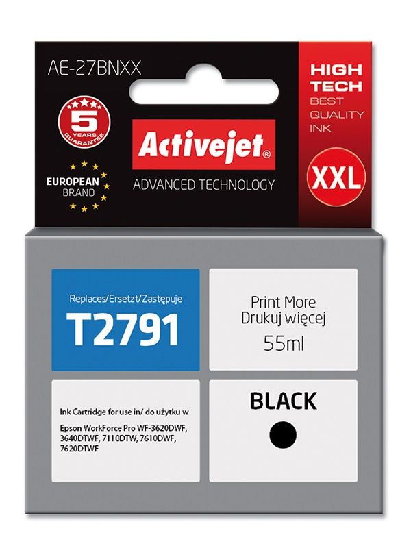 Cartus cerneala Activejet AE-27BNXX ,Negru ,55 ml (compatibil cu Epson AE-27BNXX)