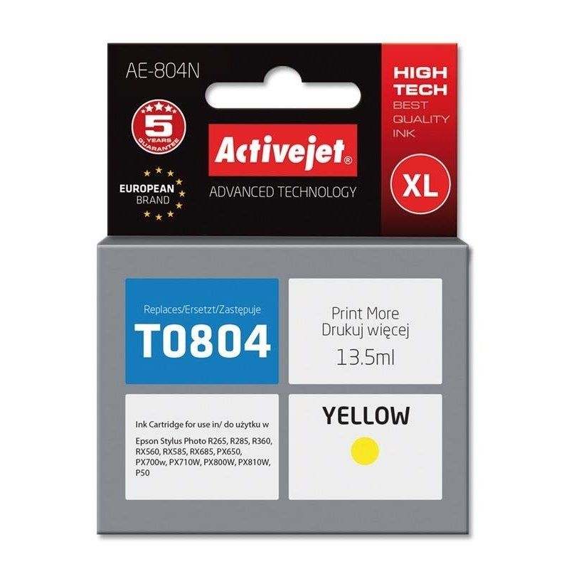 Cartus cerneala Activejet AE-804N ,Galben ,13.5 ml (compatibil cu Epson AE-804N)