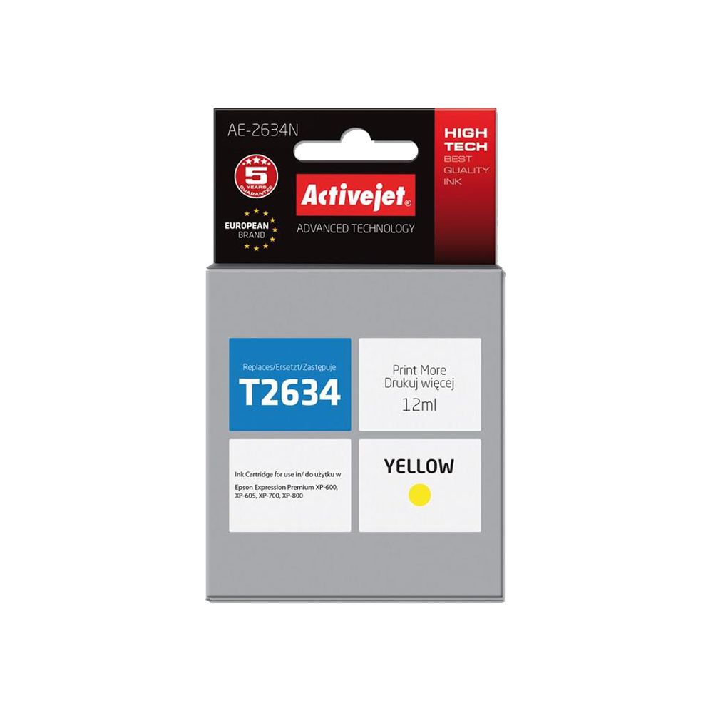 Cartus cerneala Activejet AE-2634N ,Galben ,12 ml (compatibil cu Epson AE-2634N)