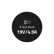 Qoltec 50075.90W Power adapter for Asus | 90W | 19V | 4.9A | 5.5*2.5 | +power cable