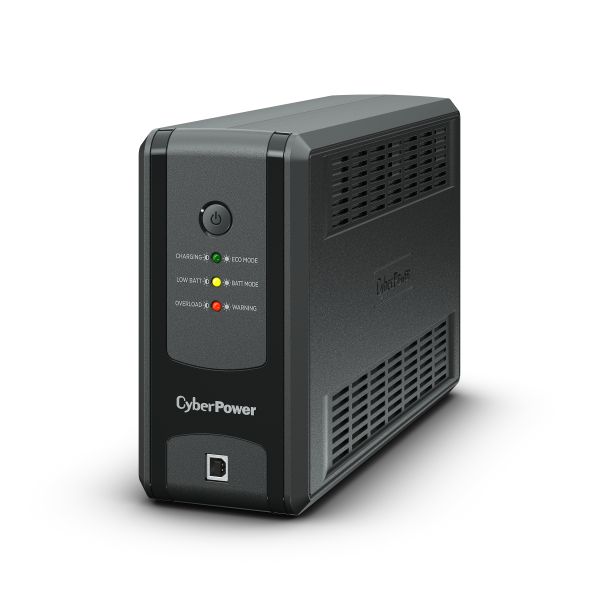UPS Cyber Power UT850EG-FR, 850 VA, 425 W, cu management, line-interactive, 1x RJ45, 1x USB, Sealed Lead-acid, LED, Tower, Negru