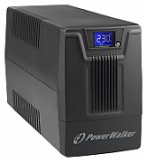 UPS PowerWalker VI 800 SCL FR, 800 VA, 480 W, cu management, line-interactive, 2x Schuko, 1x RJ45, 1x USB, 12V 9Ah Tower, Negru