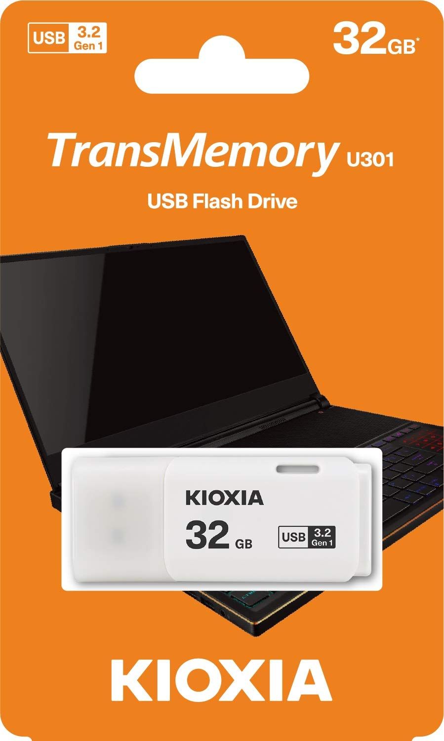 Kioxia TransMemory U301 USB flash drive 32 GB USB Type-A 3.2 Gen 1 (3.1 Gen 1) White