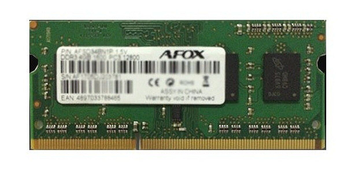 Memorie laptop AFOX AFSD38BK1P 8 GB DDR3 1600 MHz
