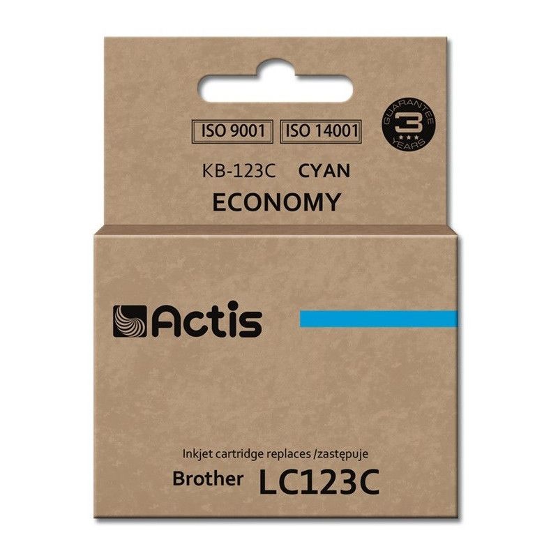 Cartus cerneala Actis KB-123C ,Albastru ,10 ml (compatibil cu Brother KB-123C)