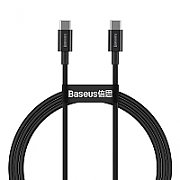 CABLU alimentare si date Baseus Superior, Fast Charging Data Cable pt. smartphone, USB Type-C la USB Type-C 100W, 1m, negru  CATYS-B01  (include TV 0.06 lei)