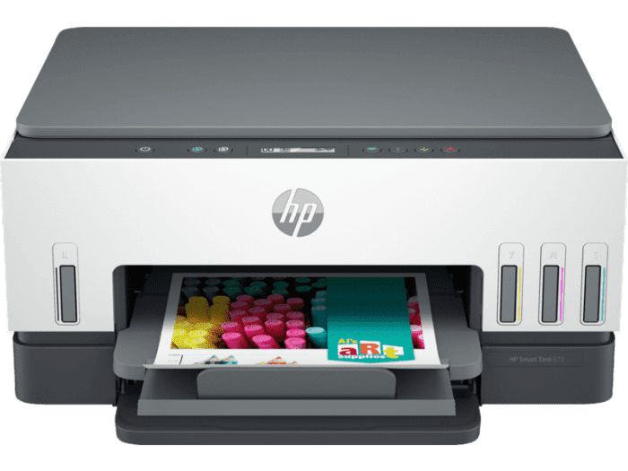 Imprimanta multifunctionala inkjet color HP Smart Tank 670, A4, duplex, USB 2.0, Wi-Fi, Bluetooth, 12 ppm negru, 7 ppm color
