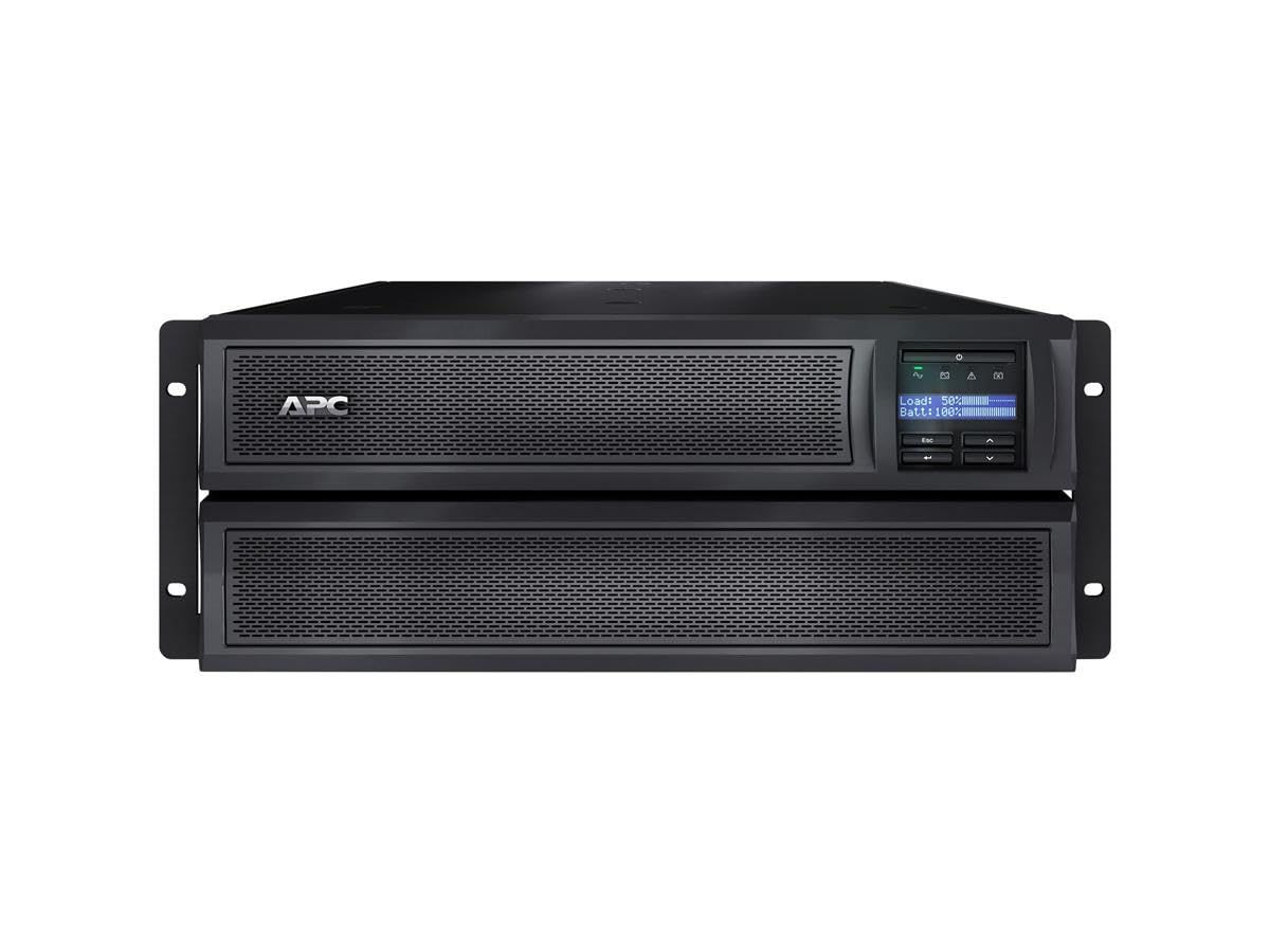 UPS APC SMX2200HVNC, 2200 VA, 1980 W, cu management, line-interactive, 8x C13, 2x C19, 1x USB, Baterie cu plăci de plumb şi acid, LCD, Rack 2U, Negru