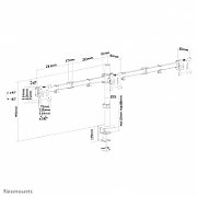 Suport Monitor de Birou Triplu, Neomounts by Newstar FPMA-D550D3BLACK, 10  - 27 , VESA 100x100, suporta pana la 7kg, negru