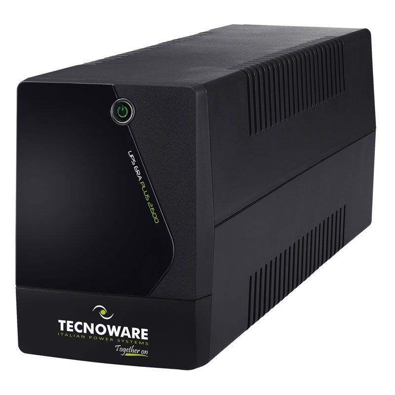 UPS TecnoWare FGCERAPL802SCH, 800 VA, 560 W, line-interactive, 2x Schuko, 1x USB, LED, Tower, Negru