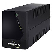 UPS TecnoWare FGCERAPL802SCH, 800 VA, 560 W, line-interactive, 2x Schuko, 1x USB, LED, Tower, Negru