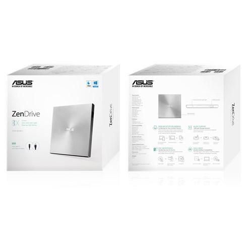 DVD-RW extern, ASUS, interfata USB 2.0, argintiu,  SDRW-08U9M-U/SIL/G/AS/P2G  (include TV 0.8lei)