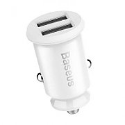 INCARCATOR auto Baseus Grain, 2 x USB Output 5V/3.1A total ambele porturi, pt. bricheta auto, alb  CCALL-ML02  (include TV 0.8lei)