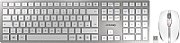Cherry Desktop DW 9100 SLIM [DE] WL AES silver BT Lithium Akku - wochenlange Nutzung ohne Aufladung
