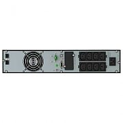UPS Online USV X2000R, 2000 VA, 2000 W, on-line double-conversion, 8x C13, 1x RJ45, 1x USB, 12 V 9Ah LCD, Rack 2U, Negru