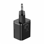 INCARCATOR retea Baseus Super Si, Quick Charge 25W, 1 x USB Type-C 5V/3A, negru  CCSP020101  (include timbru verde 0.75 lei)
