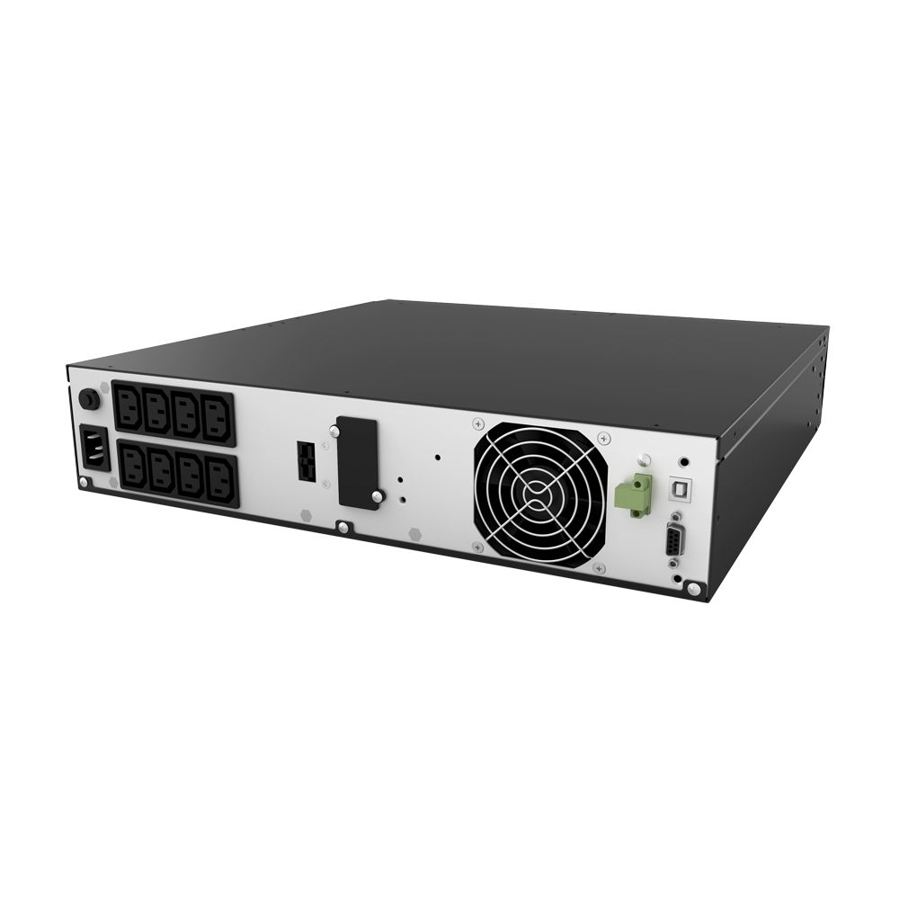 UPS nJoy UPCMCOP920HASCG01B, 2000 VA, 1800 W, cu management, on-line, 8x C13, 12 minute (50% sarcina), LCD, Rack 2U, Negru