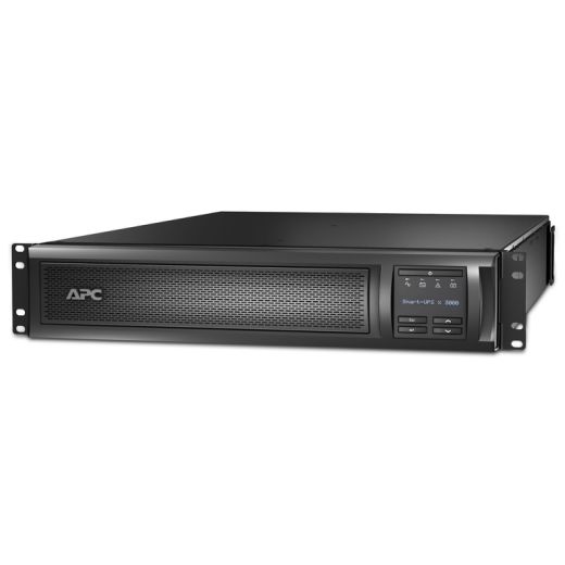 UPS APC SMX3000RMHV2UNC, 3000 VA, 2700 W, cu management, on-line, 8x C13, 1x C19, 2x USB, Baterie cu plăci de plumb şi acid, LCD, Rack 2U, Negru
