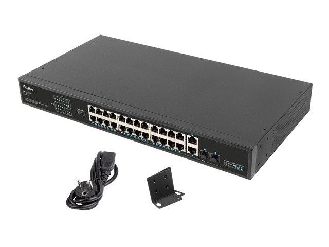 Switch Lanberg RSFE-24P-2C-360, 26 porturi 10,100,1000 Mbit/s
