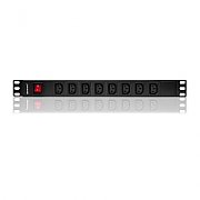 Qoltec 53998 Power strip for RACK 19  | 1U | 10A | PDU | 8xIEC C13 | 2m