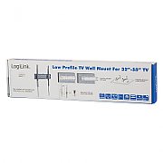 SUPORT de perete LOGILINK, pt 1 TV/monitor plat, diag. max 55 inch, inclinare, max 35 Kg,  BP0010
