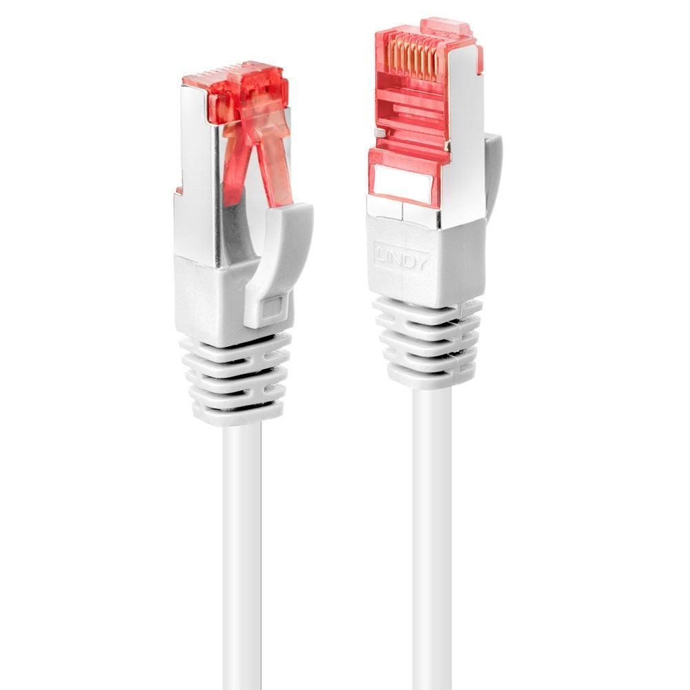 Cablu retea Lindy 3m Cat.6 S/FTP, white, RJ45, M/M, 250MHz, Copper, 27AWG  Technical details  Connectors  Connector A: RJ45 Male Connector B: RJ45 Male Housing Material: Polycarbonate Connector Plating: Nickel Pin Construction: Copper Alloy Pin Plating: Gold plated Dimensions (approx.) WxDxH