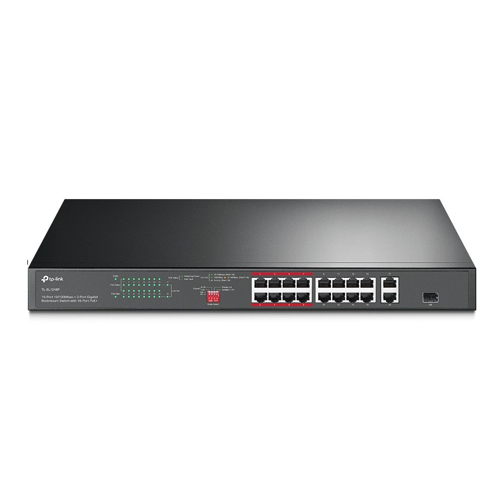 Switch TP-Link TL-SL1218P, 16 porturi 10 / 100 / 1000 MBs