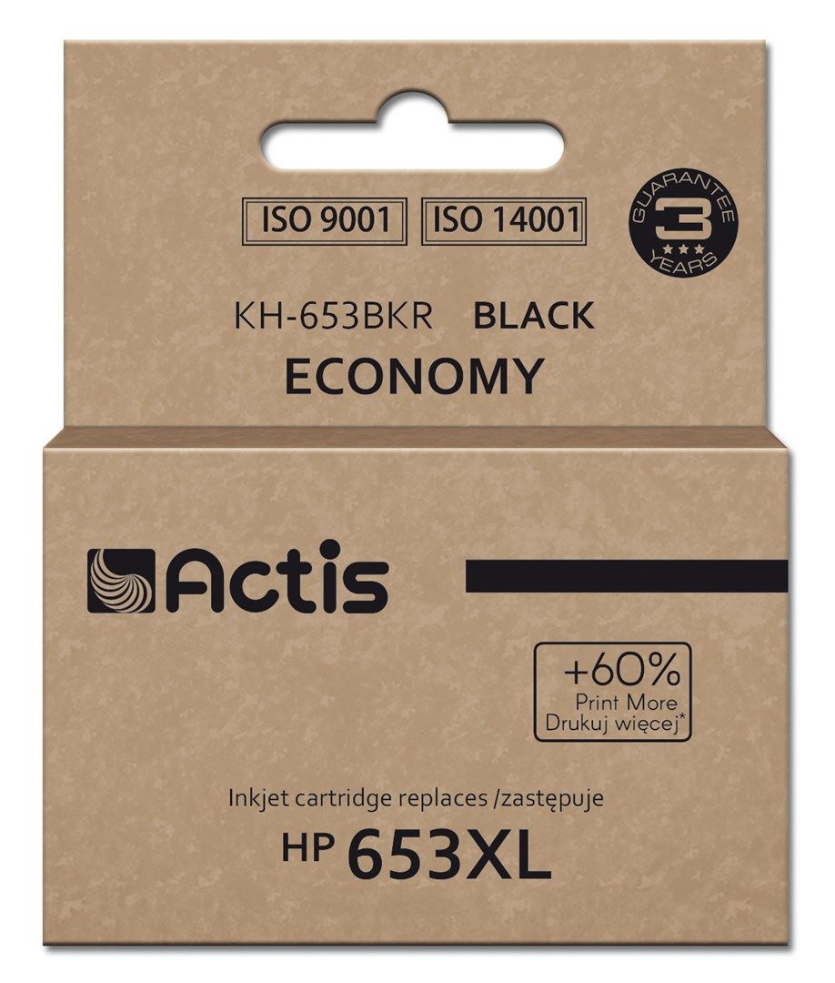Cartus cerneala Actis KH-653BKR ,Negru ,20 ml (compatibil cu HP KH-653BKR)