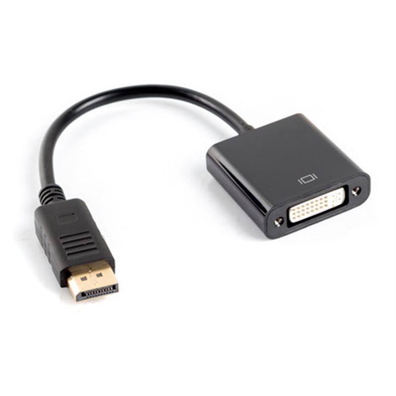 Lanberg AD-0007-BK video cable adapter 0.1 m DisplayPort DVI-D Black