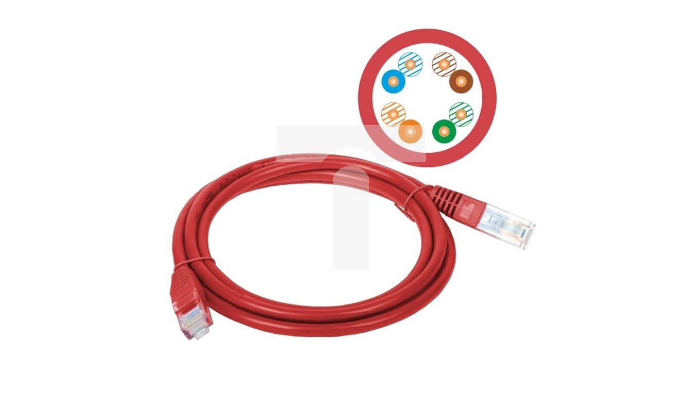 Alantec KKU5CZE1 networking cable 1 m Cat5e U/UTP (UTP) Red