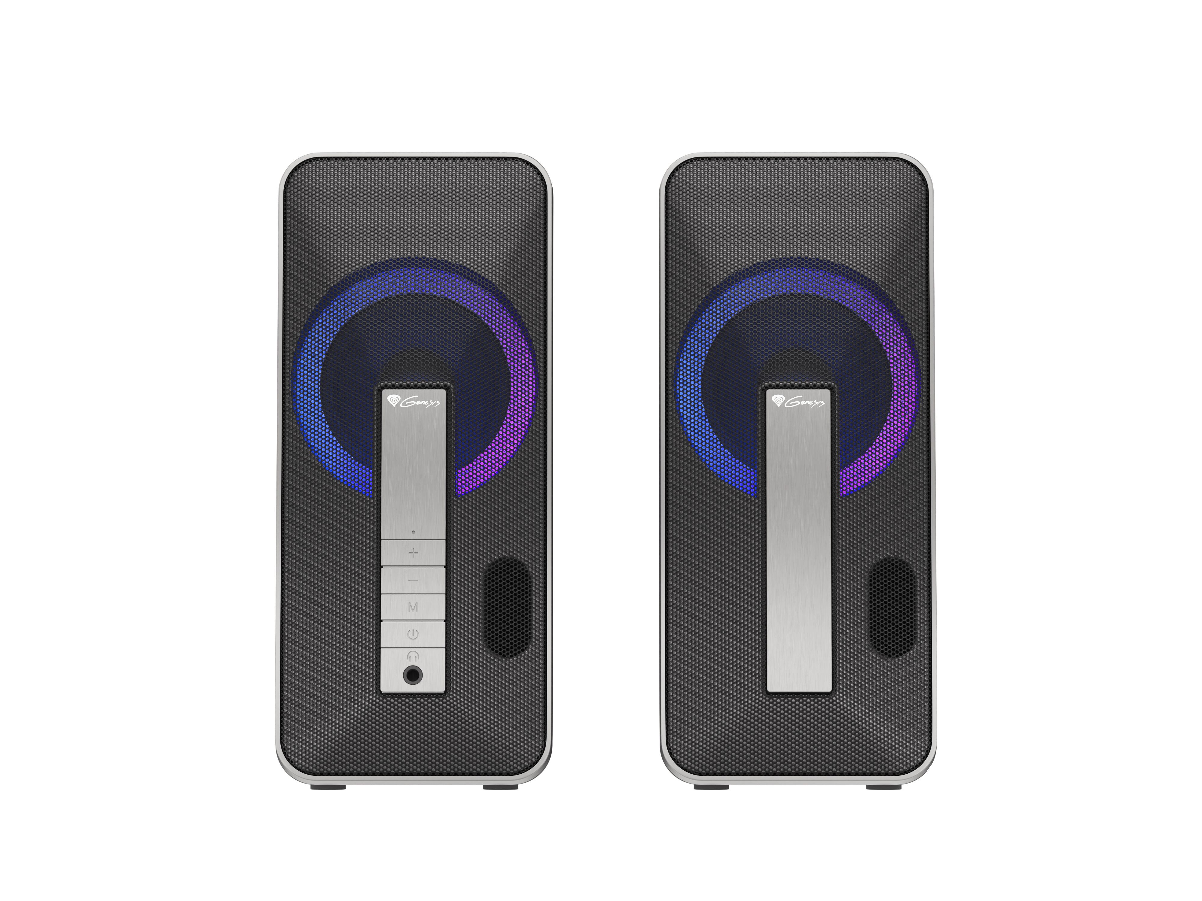GENESIS Helium 100BT RGB Black, Silver Wired & Wireless 10 W