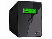 UPS Green Cell UPS02, 800 VA, 480 W, cu management, line-interactive, 2x Schuko, 12V/9Ah LCD, Tower, Negru