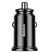 INCARCATOR AUTO Baseus Circular Plastic, Quick Charge 30W, 2 x USB Output 4.5V/5A, pt. bricheta auto, negru  CCALL-YD01  (include TV 0.18 lei) - 6953156286511