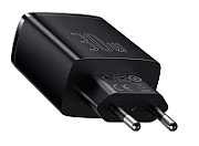 INCARCATOR RETEA Baseus Compact, Quick Charge 30W, 2 x USB Type-C Output 5V/3A, 1 x USB Output 5V/3A, negru  CCXJ-E01  (include TV 0.75lei) - 6953156207295