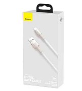 CABLU alimentare si date Baseus Cafule Series, Fast Charging Data Cable pt. smartphone, USB la USB Type-C 66W, braided, 1m, alb  CAKF000102  (include timbru verde 0.25 lei)