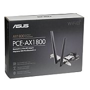 ASUS PCE-AX1800 Wifi AX1800 Bluetooth 5.2 PCIe adapter, WI-FI 6, WPA3, OFDMA. MU-MIMO, Standarde retea: WiFi 6 (802.11ax), Viteza: 1800Mbps, 2 x antene externe.