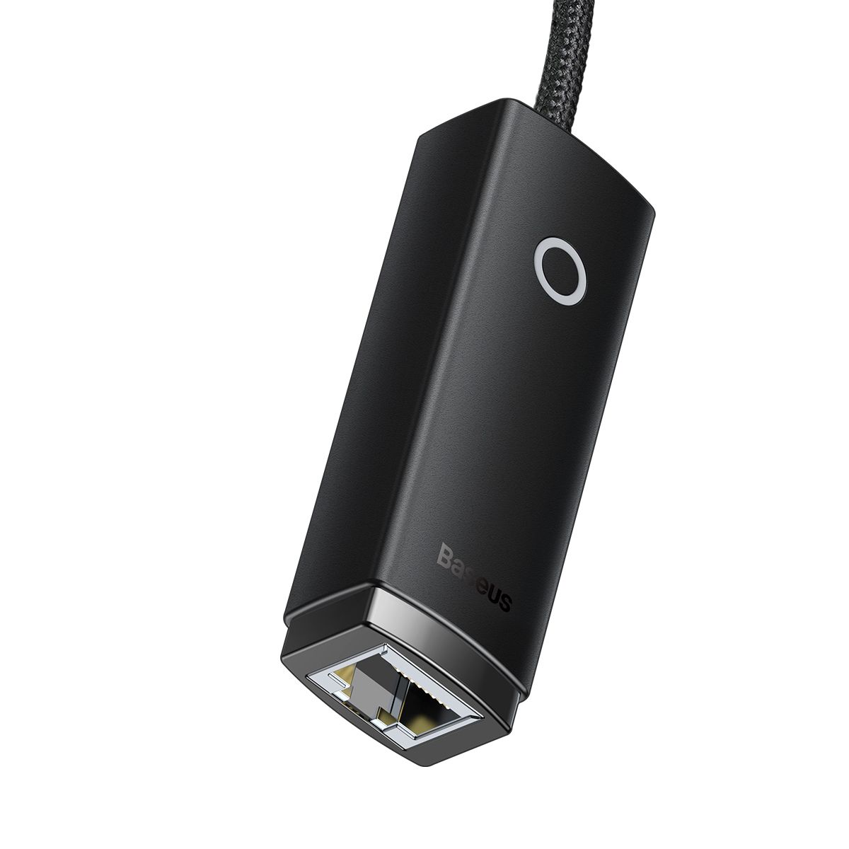 ADAPTOR RETEA Baseus Lite, USB 2.0 to RJ-45 10/100 Mbps Adapter, LED, negru  WKQX000001  (include TV 0.18lei) - 6932172606022