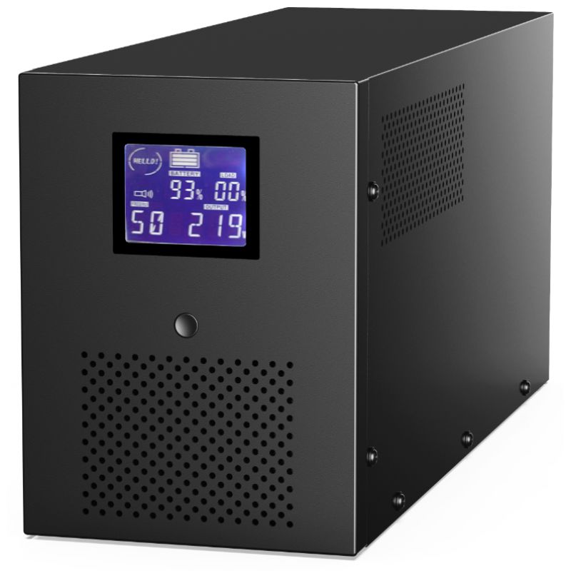 UPS Gembird EG-UPS-036, 3000 VA, 1800 W, cu management, line-interactive, 3x Schuko, 3x C13, 1x C14, 12V 7Ah Sealed Lead-acid, LCD, Tower, Negru