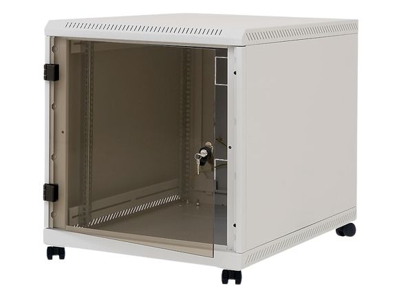 Rack de podea 19  Triton 12U 600x800mm usa fata sticla panouri laterale/spate detasabile sectiuni pentru ventilatie activa, sectiuni acces cabluri sus/jos/spate IP20 negru