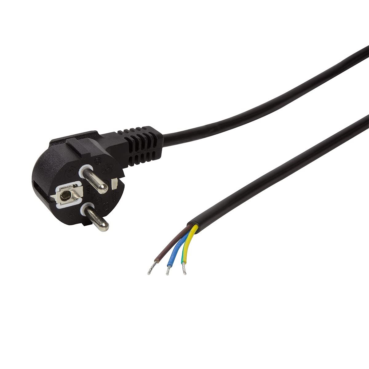 CABLU alimentare LOGILINK 1.8m, intrare Schuko, iesire fire fara conector 3 x 0.75mm2, 10A / 2500W, 1.5m, black,  CP135  (include TV 0.18lei)
